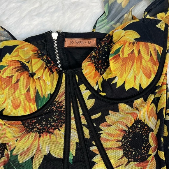 Jo Park | Sunflower Mesh Bustier Corset Top - Picture 3 of 7